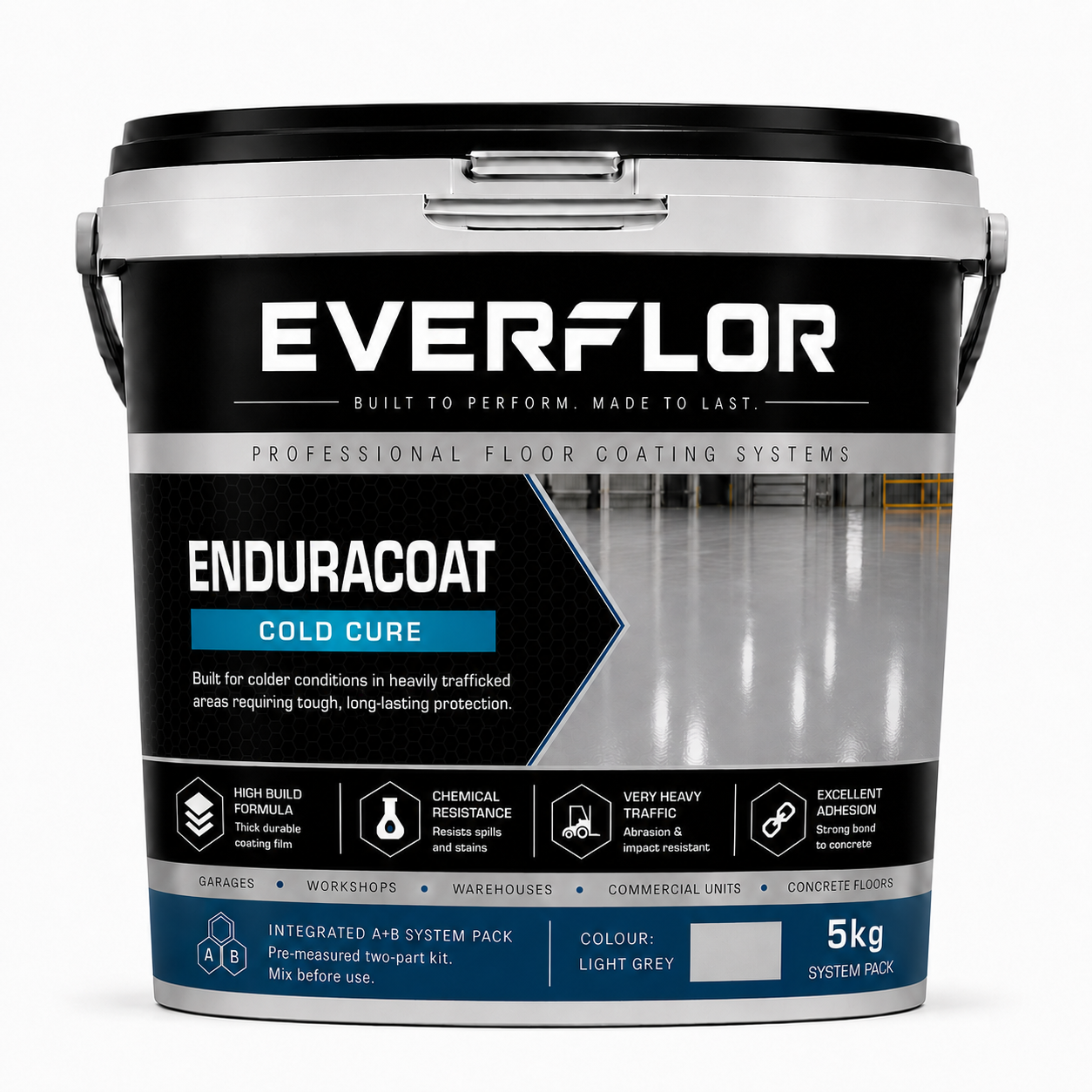 Everest Trade – HB Epoxy Factory Bodenfarbe – Industriequalität – Zweikomponenten-Epoxidbeschichtung