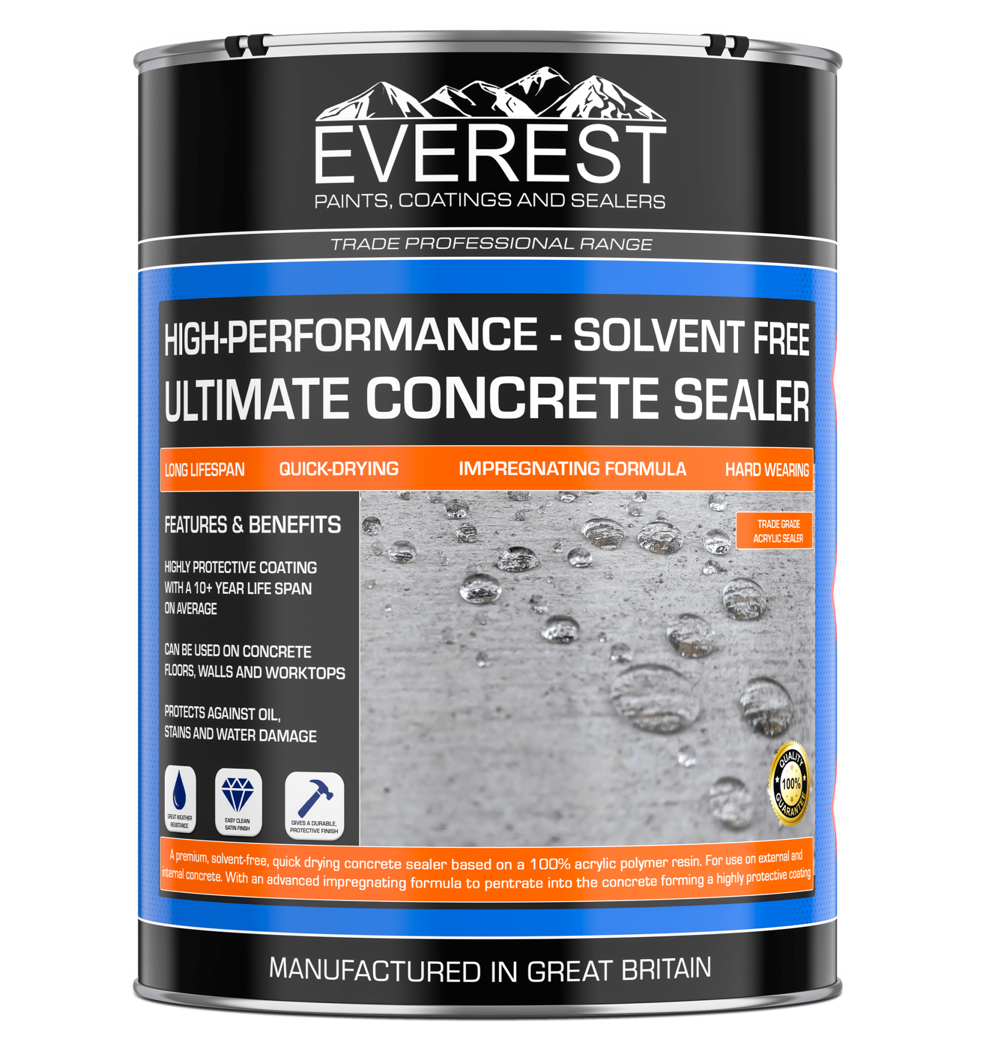 SummitSeal - Ultimate Concrete Sealer - Solvent Free - Dry - Everest Paints