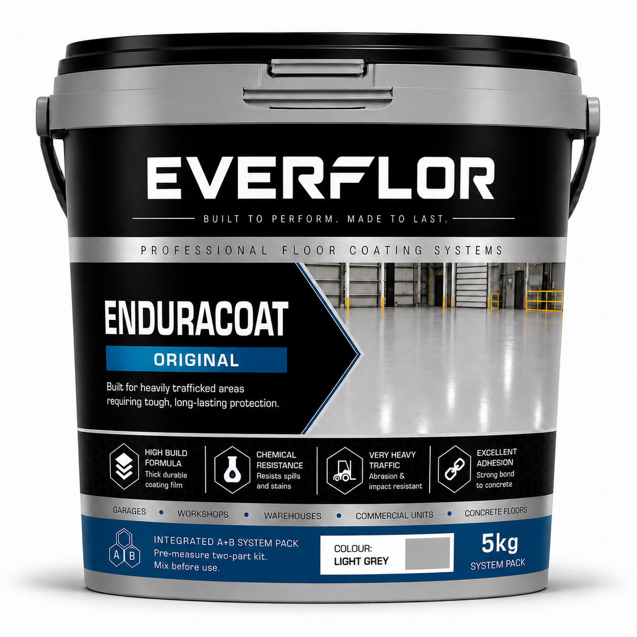 Everest Trade - Pintura Epoxi para Suelos de Fábrica - Grado Industrial - Recubrimiento Epoxi de Dos Componentes