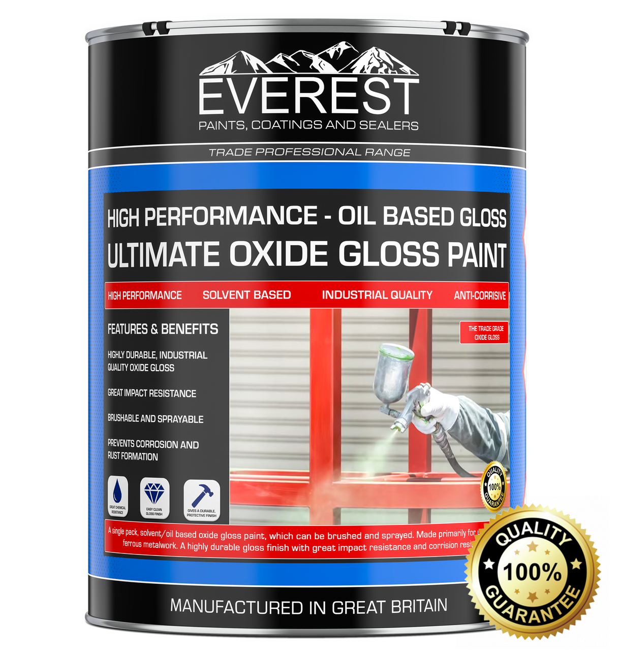 Everest Paints - Ultimate Oxide Glossverf - Oplosmiddelgebaseerde Anticorrosieve Coating