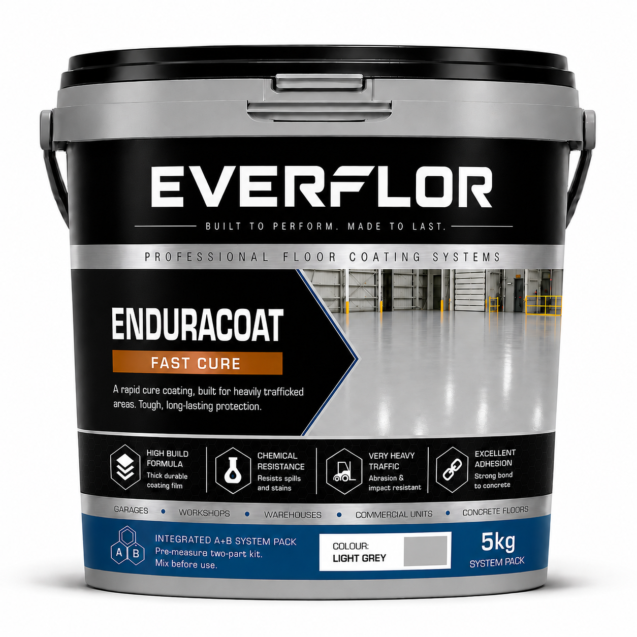Everest Trade - Pintura Epoxi para Suelos de Fábrica - Grado Industrial - Recubrimiento Epoxi de Dos Componentes