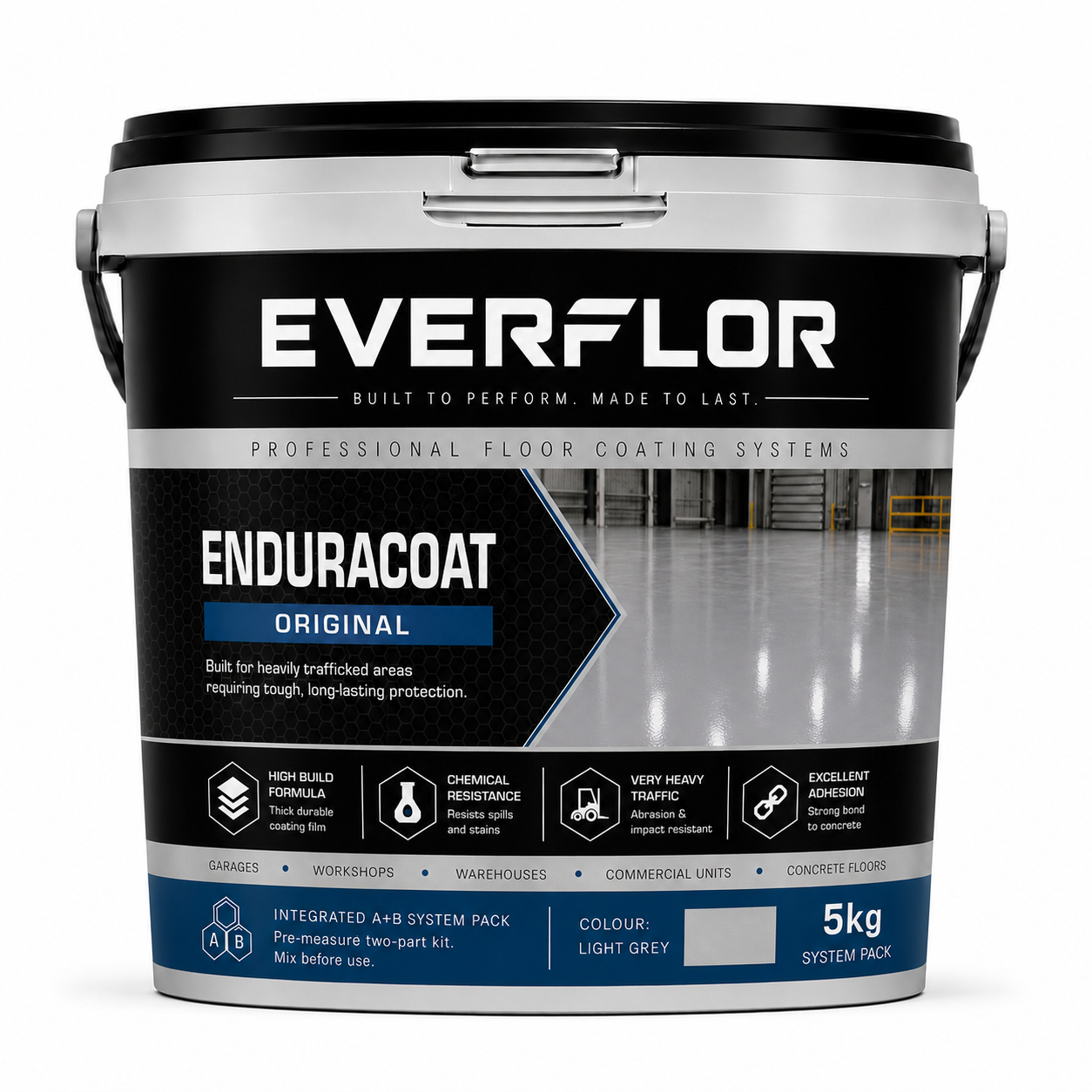 Everest Trade – HB Epoxy Factory Bodenfarbe – Industriequalität – Zweikomponenten-Epoxidbeschichtung