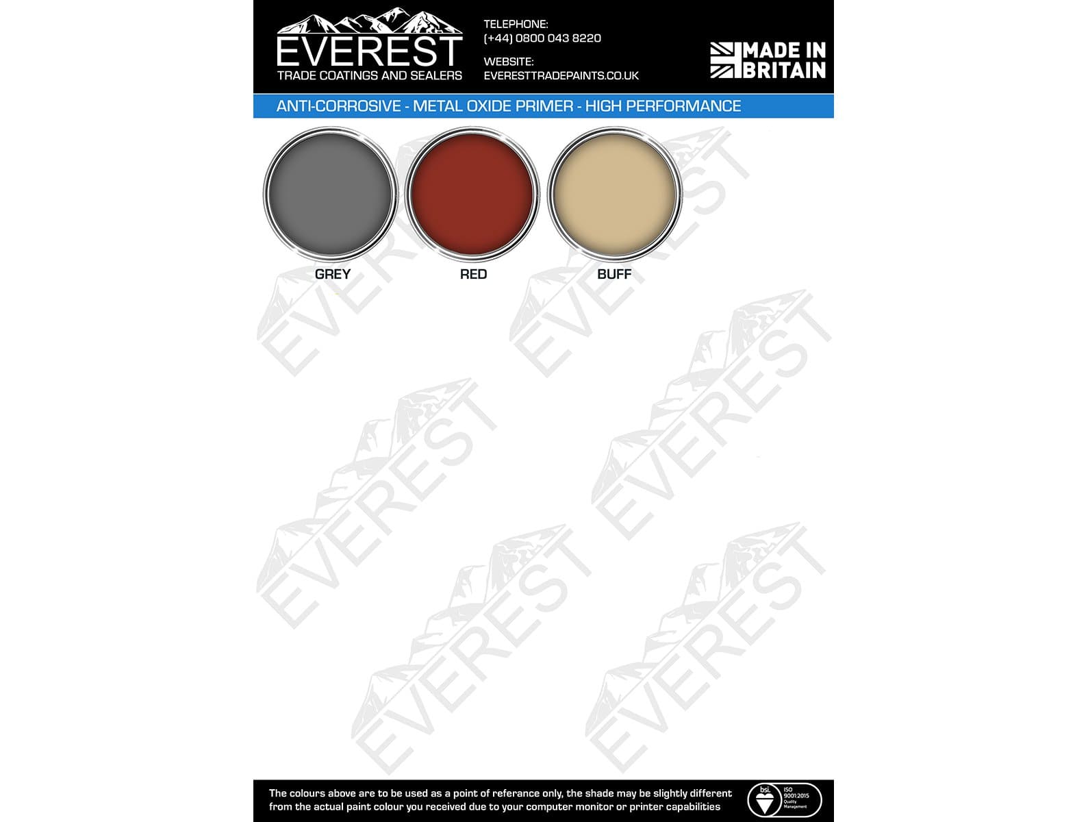 Everest - Anti - Corrosive Oxide Primer - Everest Paints