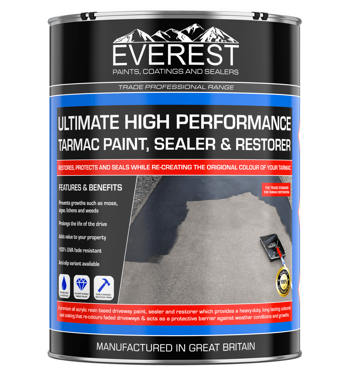 SummitSeal - TarmacCoat - Tarmac Sealer & Restorer - Anti - Slip - Everest Paints